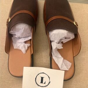 Men Larosa Italian leather Brown and Tan Loafers